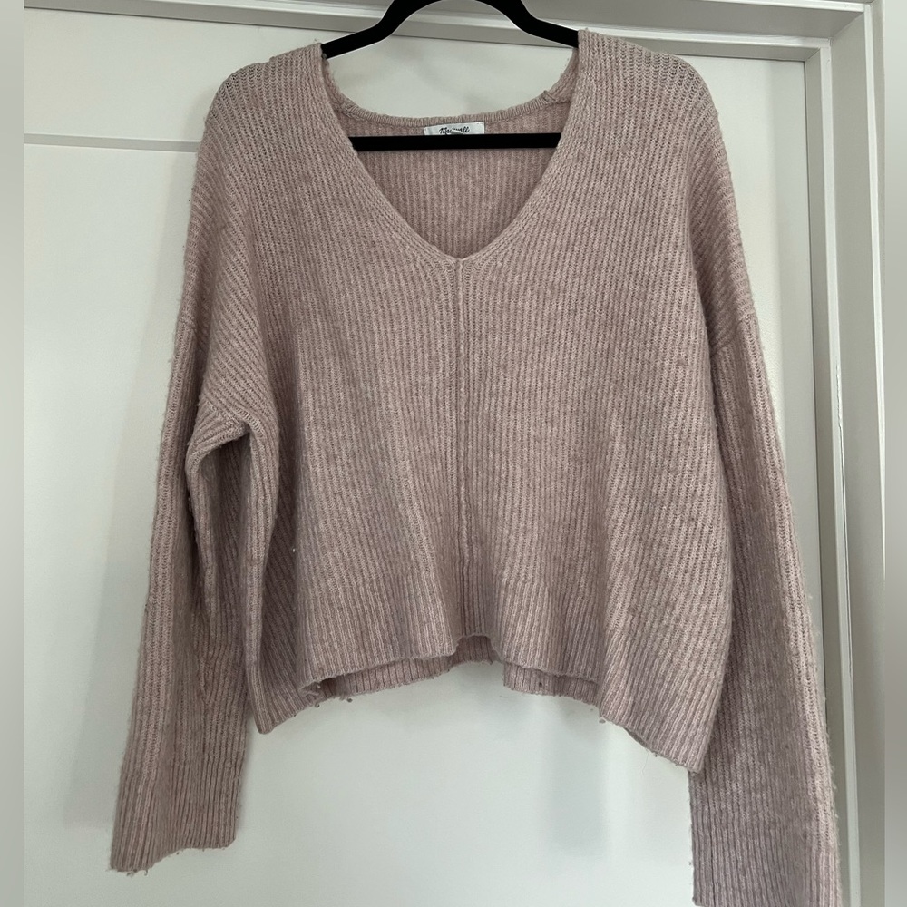 Madewell Dusty Rose/Mauve Cropped Sweater Size M